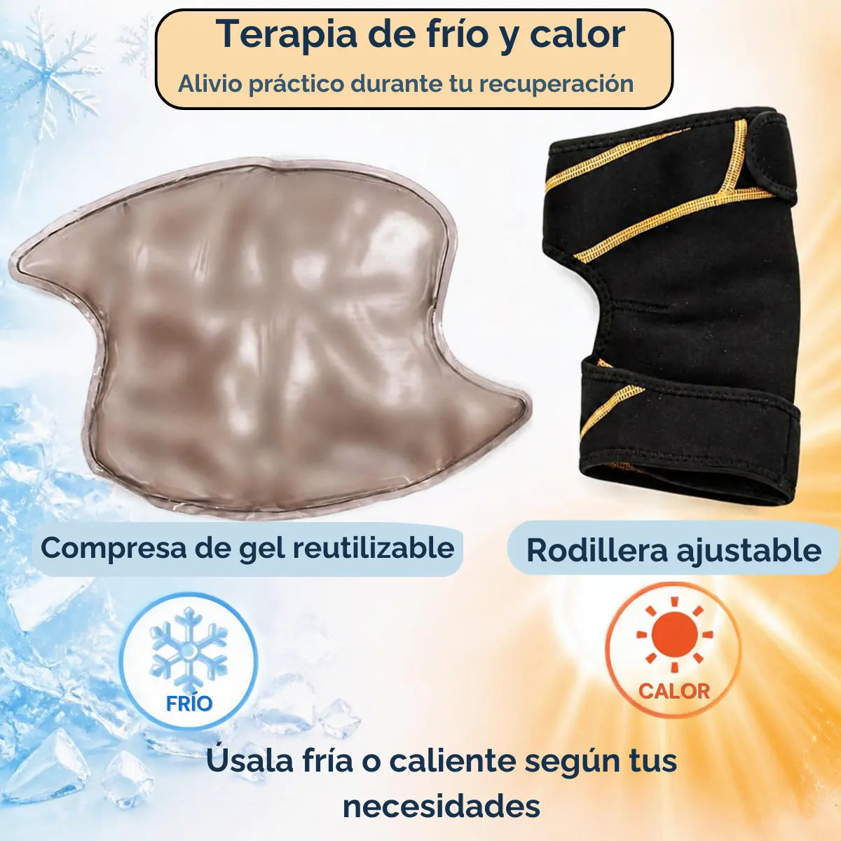 Rodillera con Terapia de Frío❄/Calor🔥